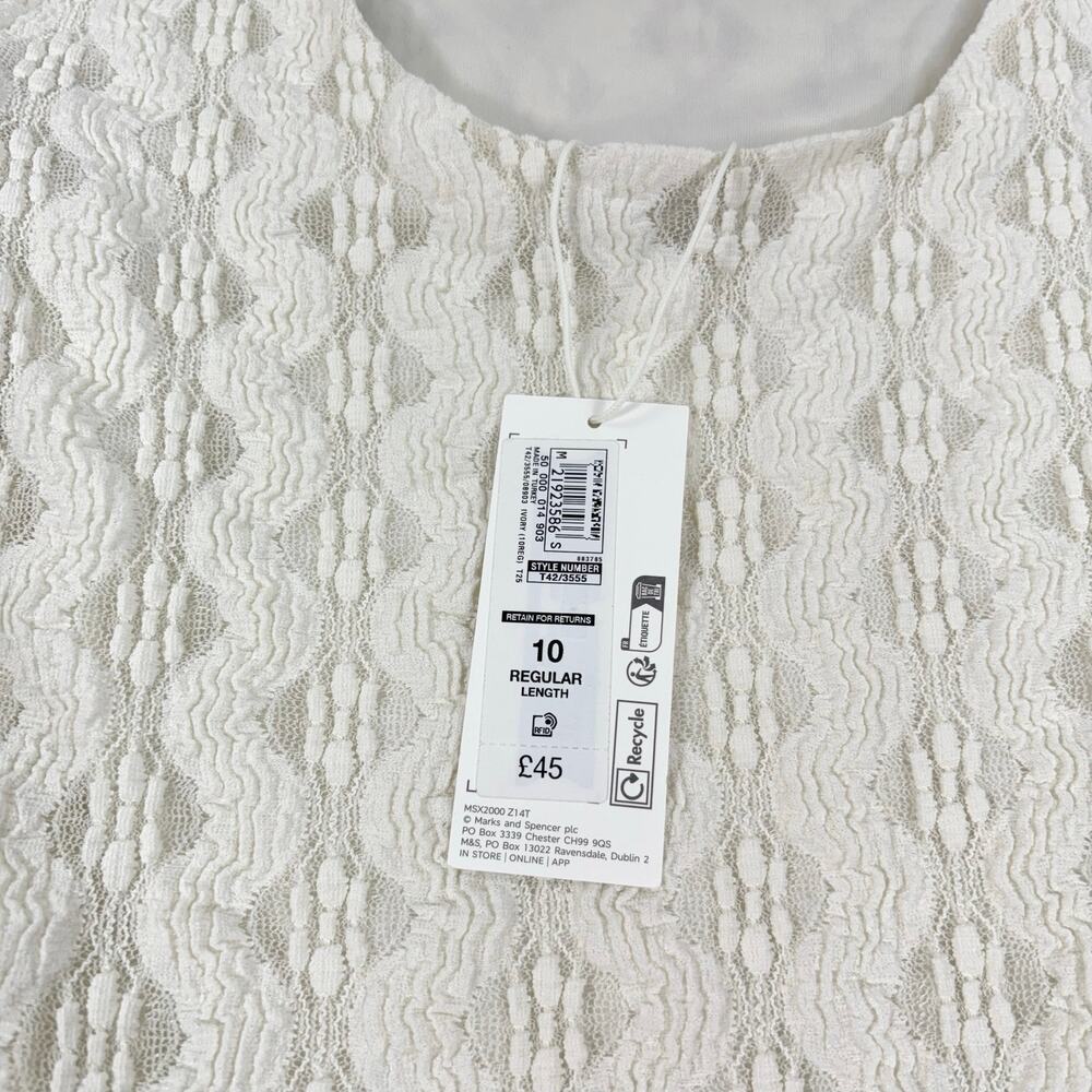 Marks & Spencer M&S Ivory Lace Maxi Dress US 6 NWT Romantic Cottagecore Bridal - Picture 7 of 11